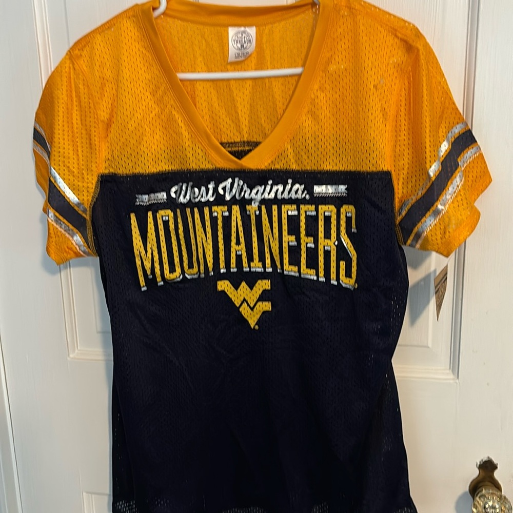 NWT West Virginia University, short sleeve jersey